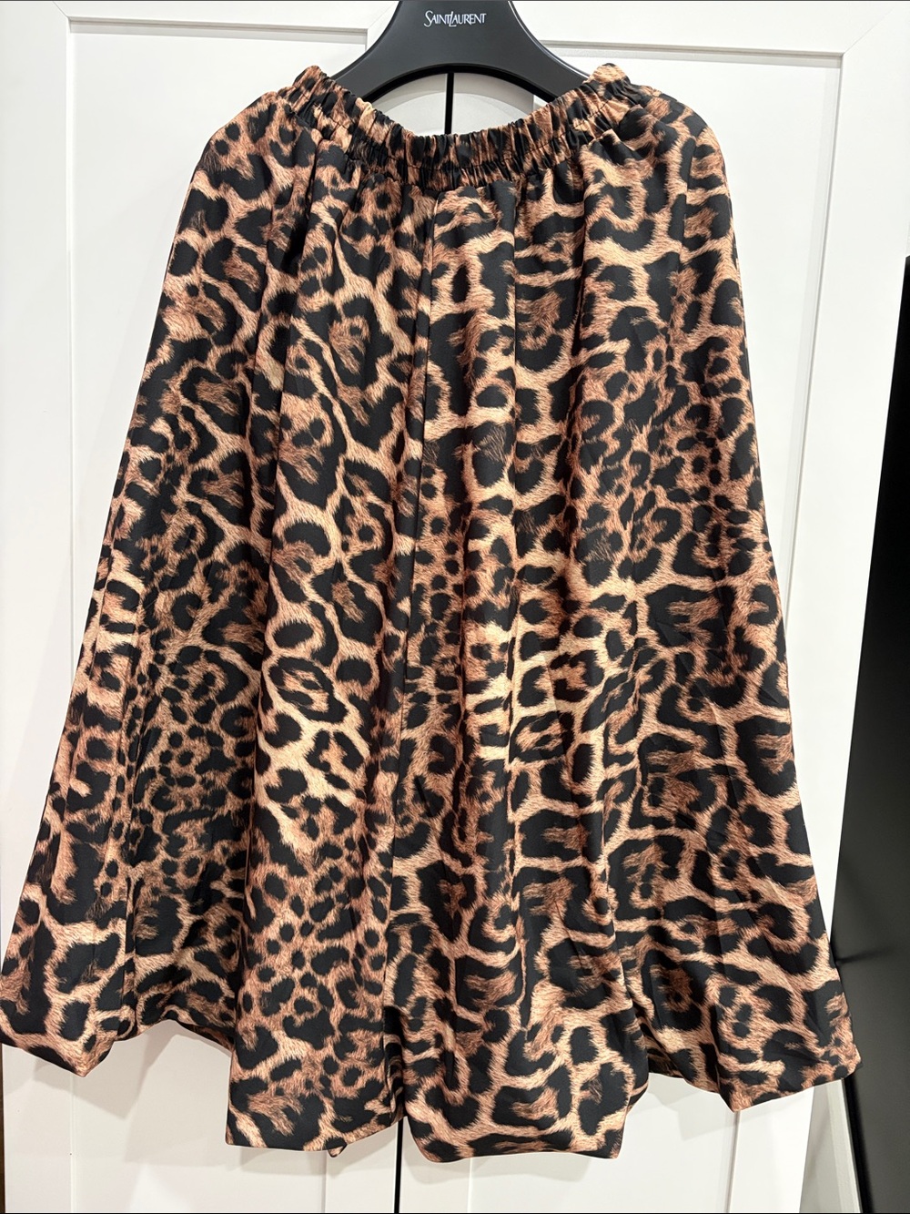 Leopard Print Circle Skirt — Black and Brown